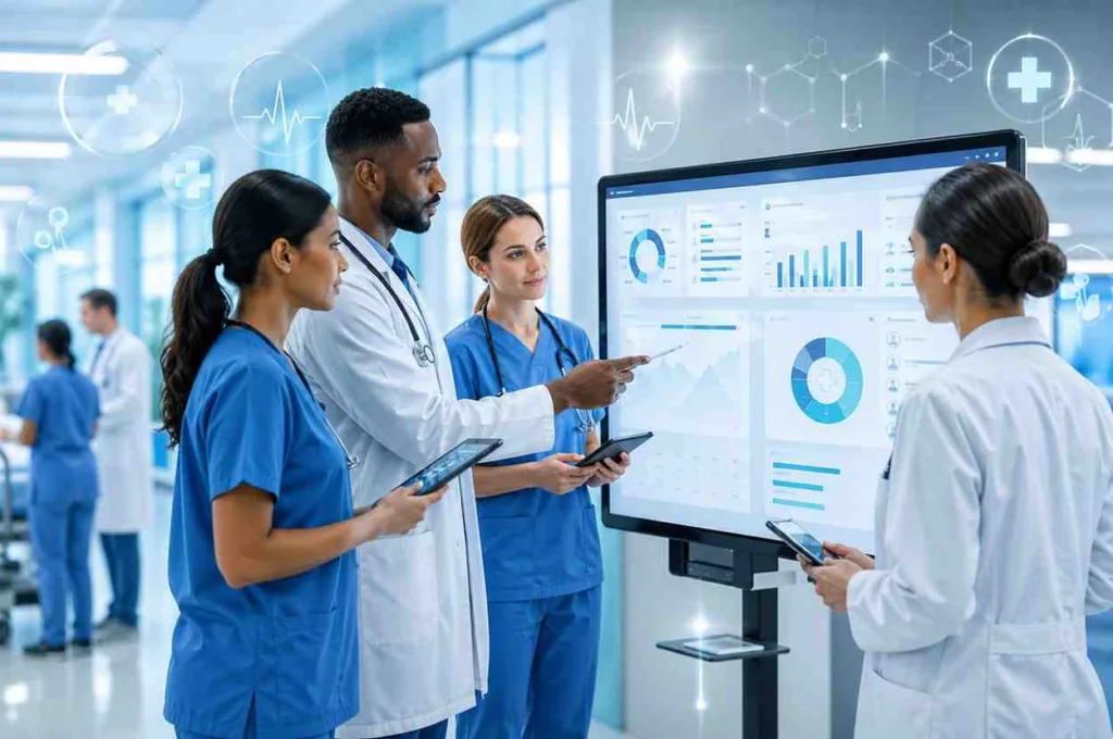 Healthcare training needs assessment tool dashboard for hospital staff skill gap analysis