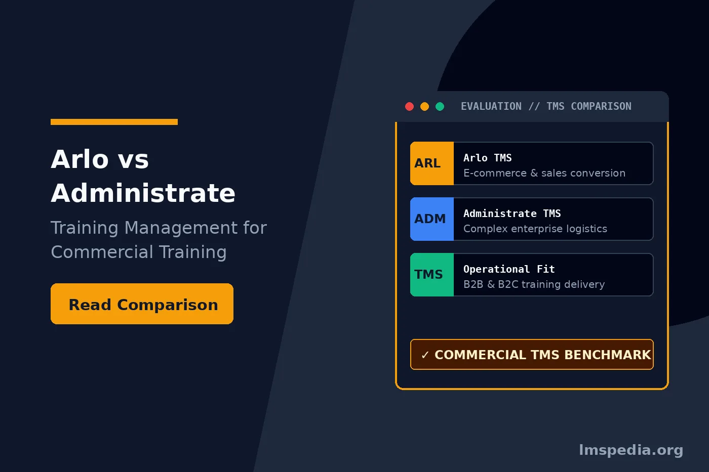 Arlo vs Administrate Training Management for Commercial Training