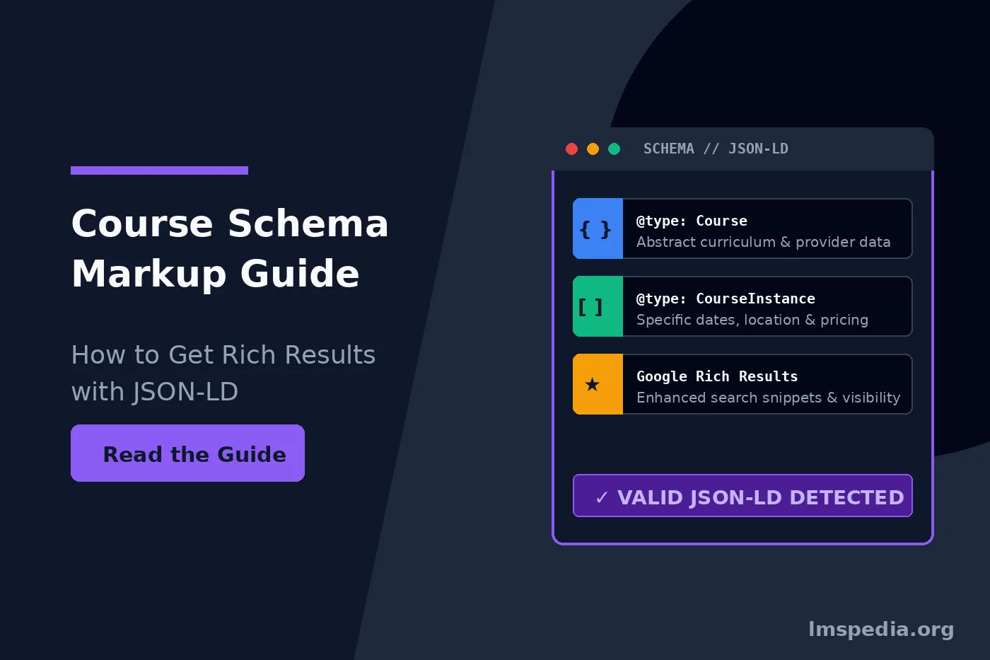 Course Schema Markup: Getting Rich Results for Course and CourseInstance