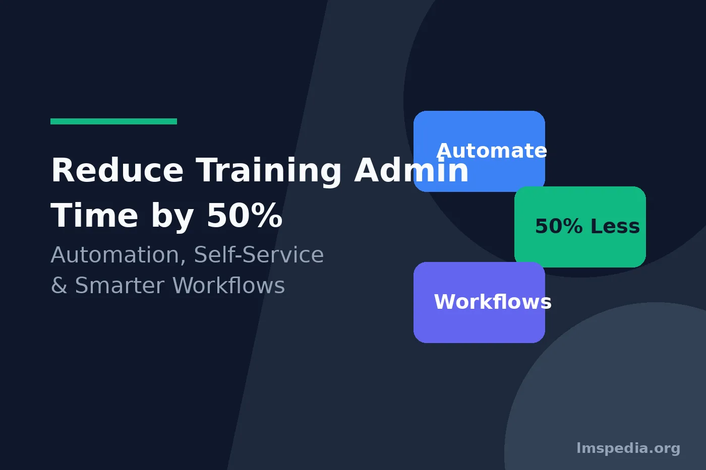 How to Reduce Training Administration Time by 50% Automation, Self-Service and Smarter Workflows