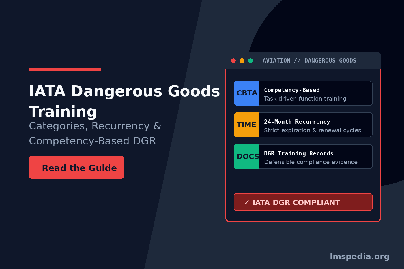 IATA Dangerous Goods Training: Categories & CBTA Guide