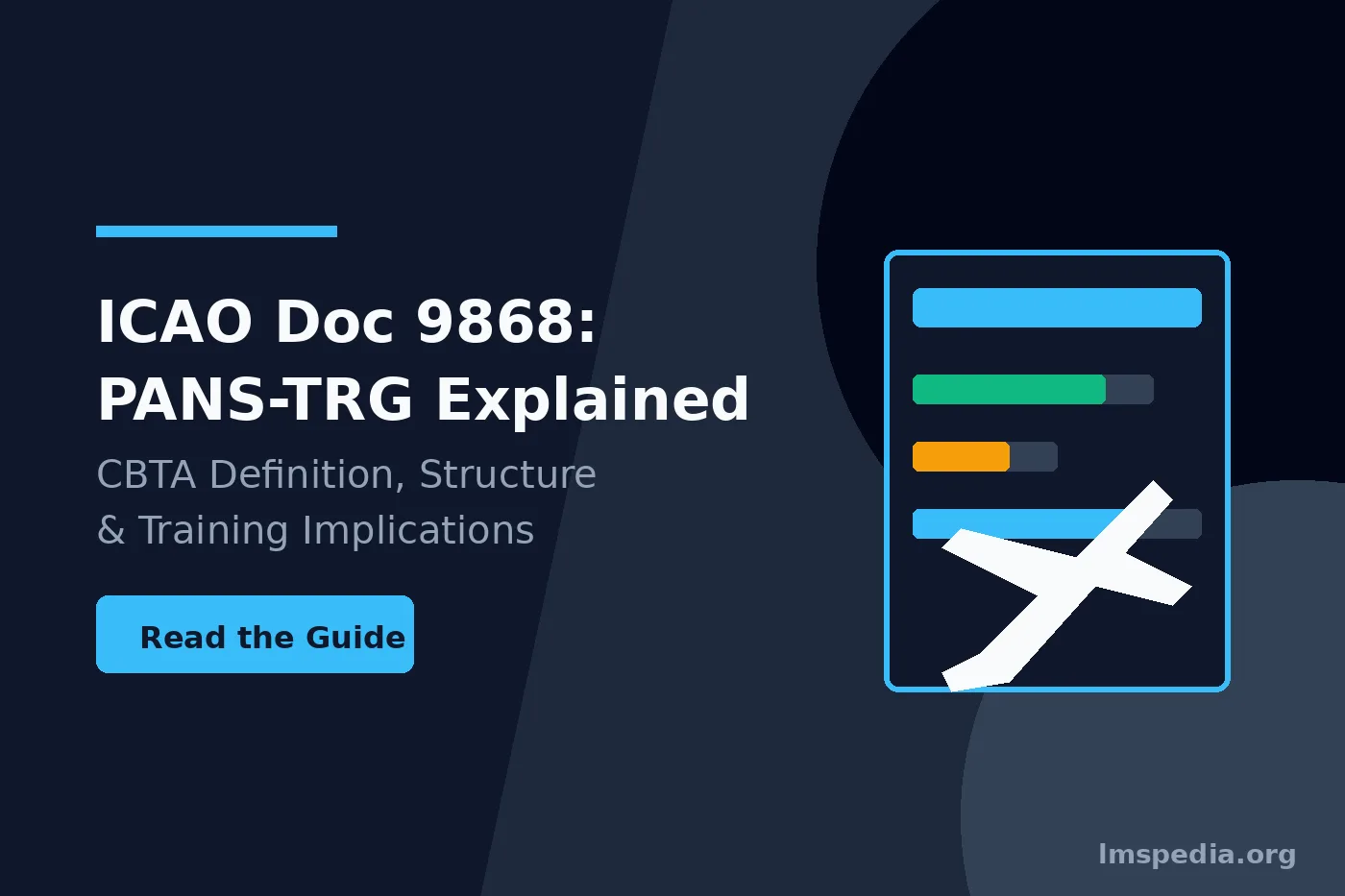 ICAO Doc 9868 (PANS-TRG) Explained CBTA Definition, Structure and Training Implications