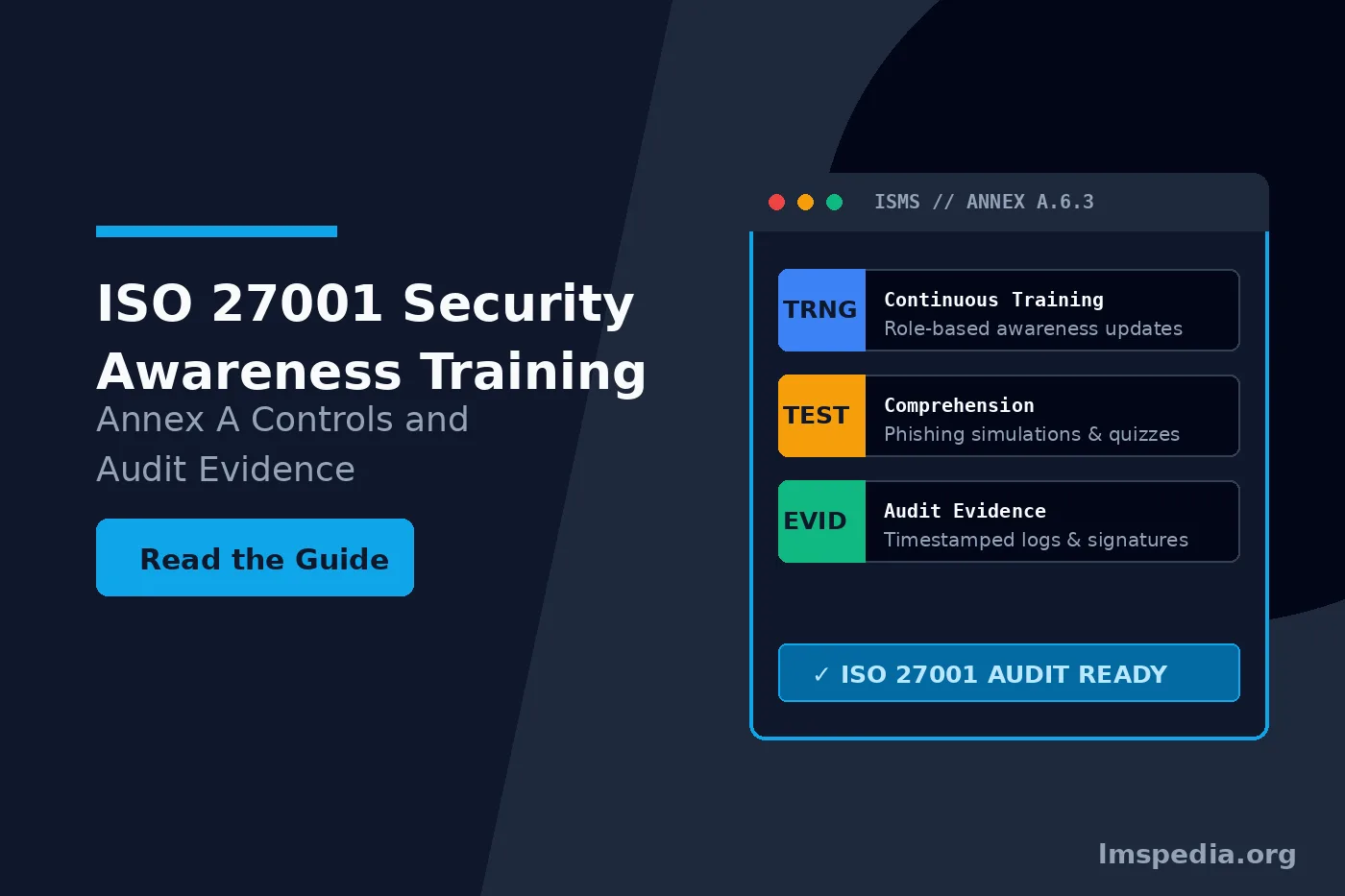 ISO 27001 Security Awareness Training Annex A Controls and Audit Evidence