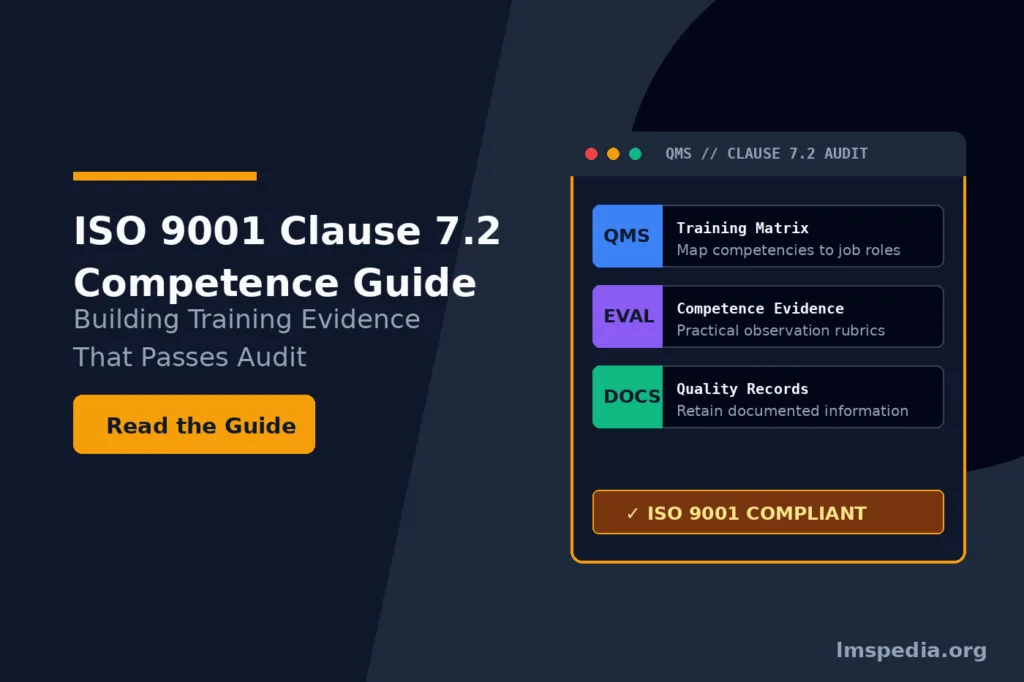 ISO 9001 Clause 7.2 Competence Building Training Evidence That Passes Audit