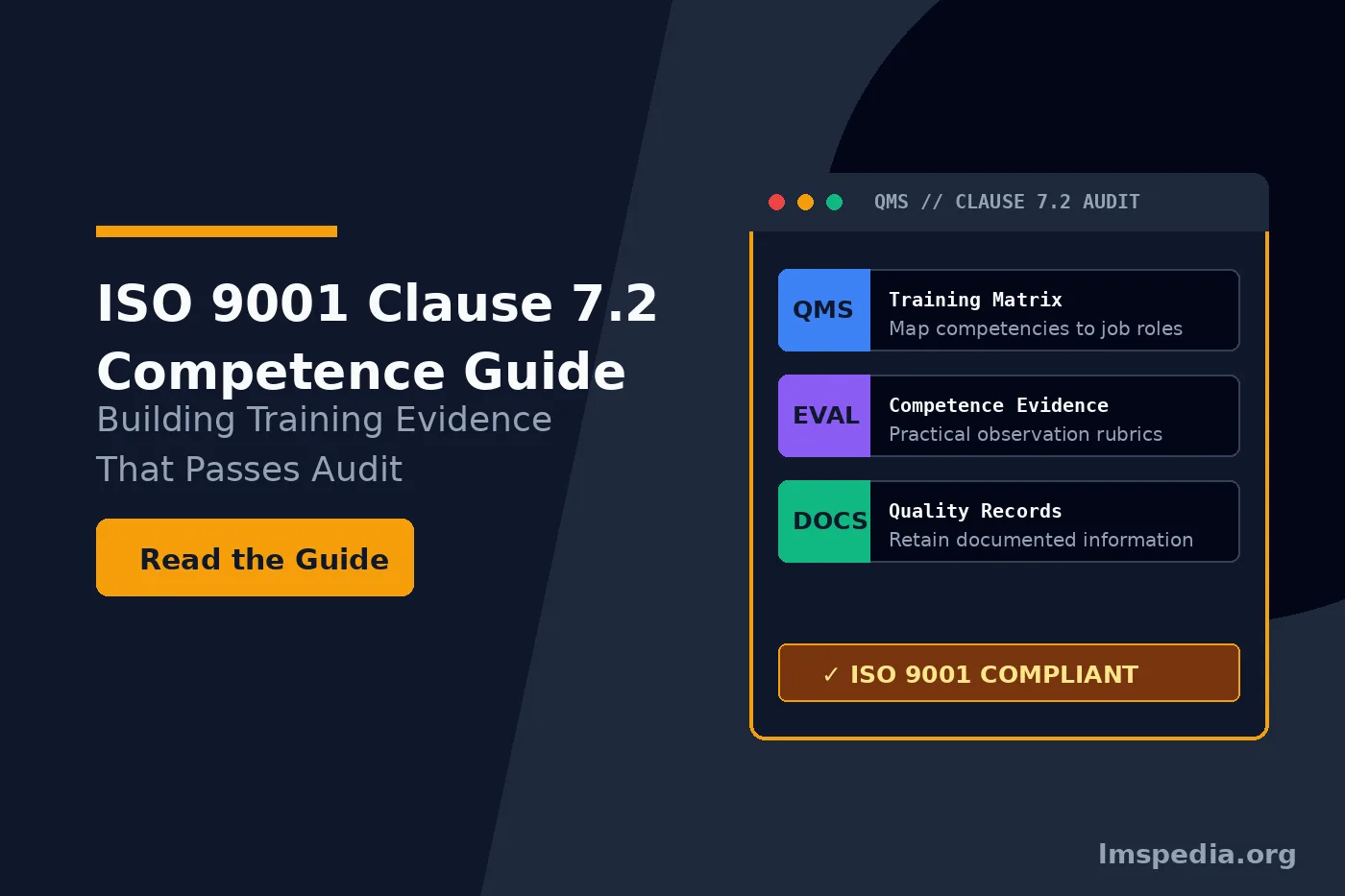 ISO 9001 Clause 7.2 Competence Building Training Evidence That Passes Audit