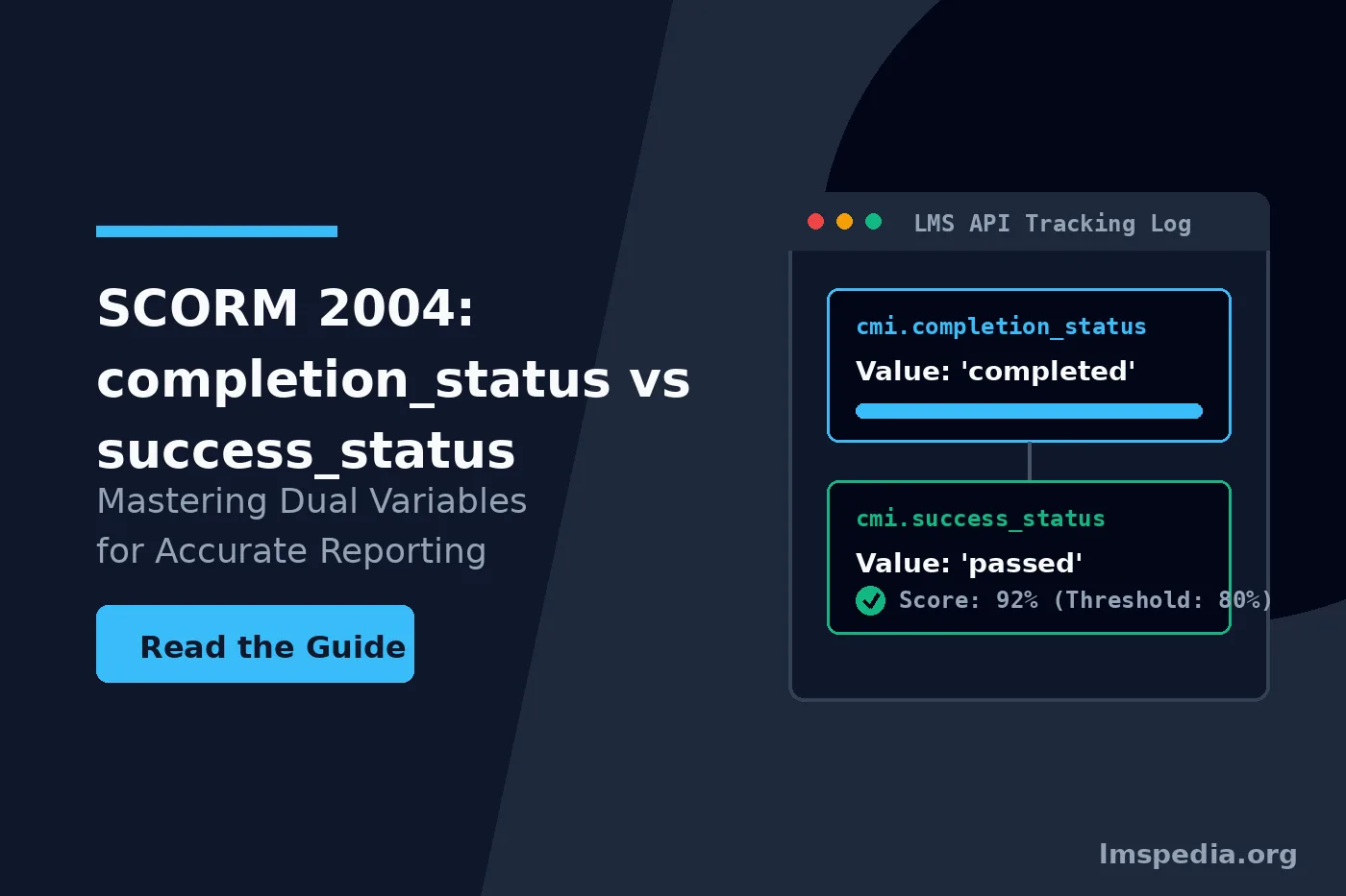 SCORM 2004 completion_status vs success_status