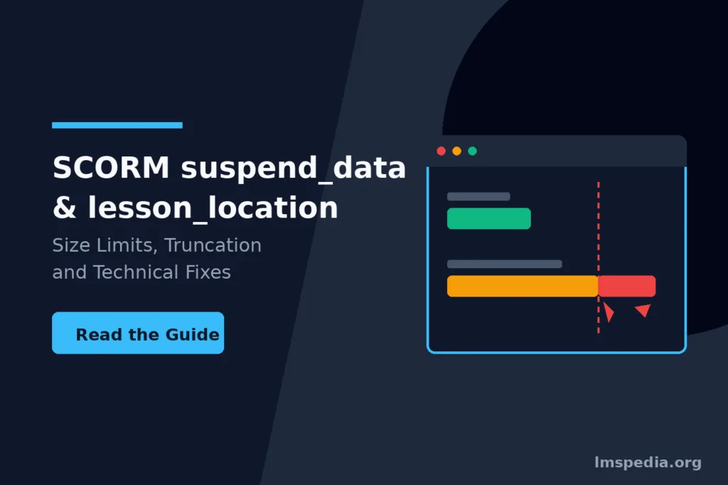 SCORM suspend_data and lesson_location Size Limits, Truncation and Fixes