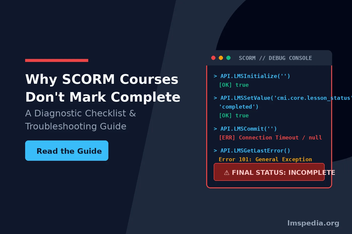 Why SCORM Courses Dont Mark Complete