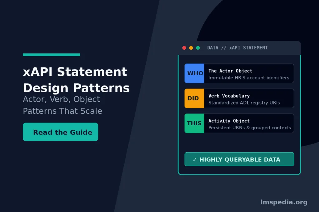 xAPI Statement Design: Actor, Verb, Object Patterns That Stay Queryable