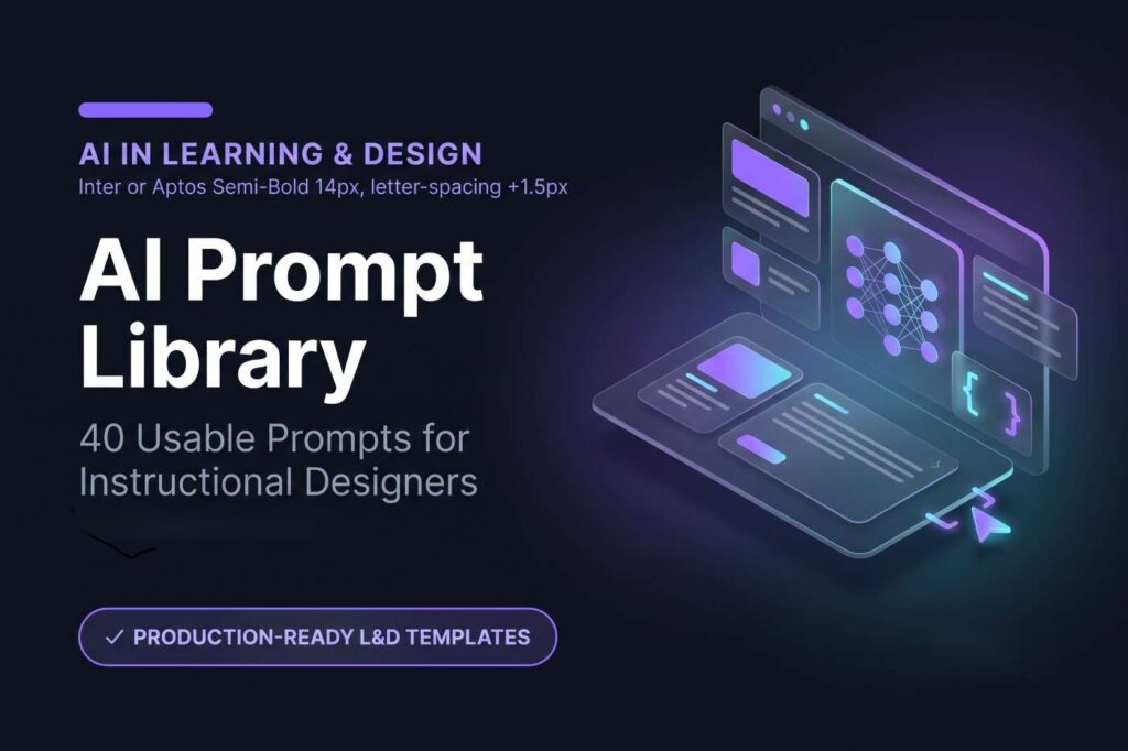 A Prompt Library for Instructional Designers: 40 Prompts That Produce Usable Output