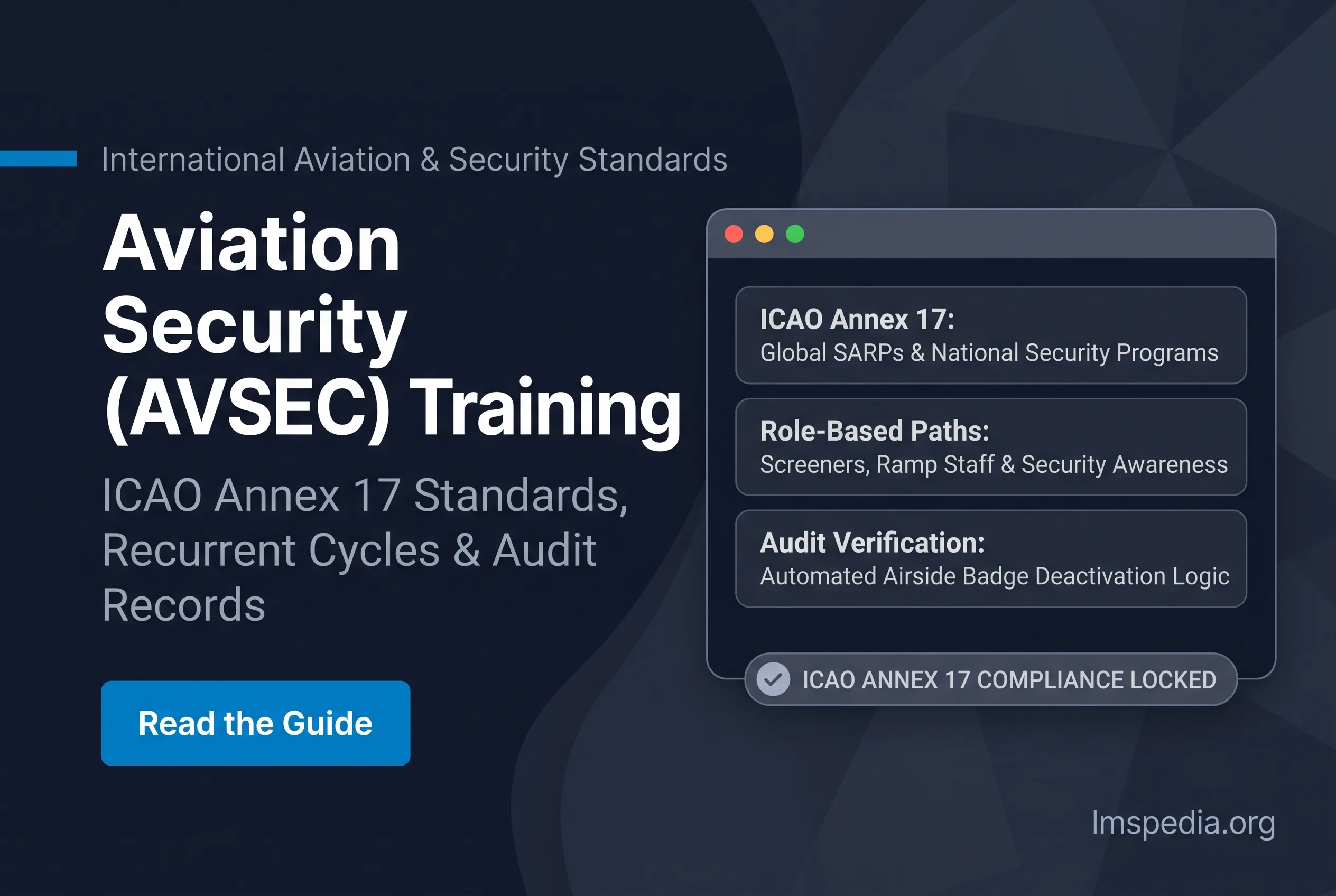 Aviation Security (AVSEC) Training Under ICAO Annex 17 Requirements and Records