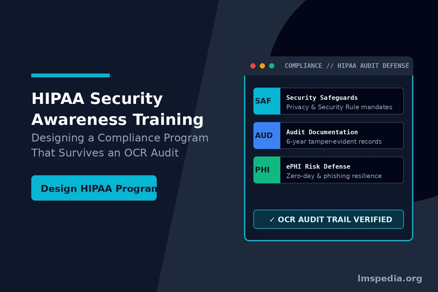 Designing a HIPAA Security Awareness Training Program That Survives an Audit