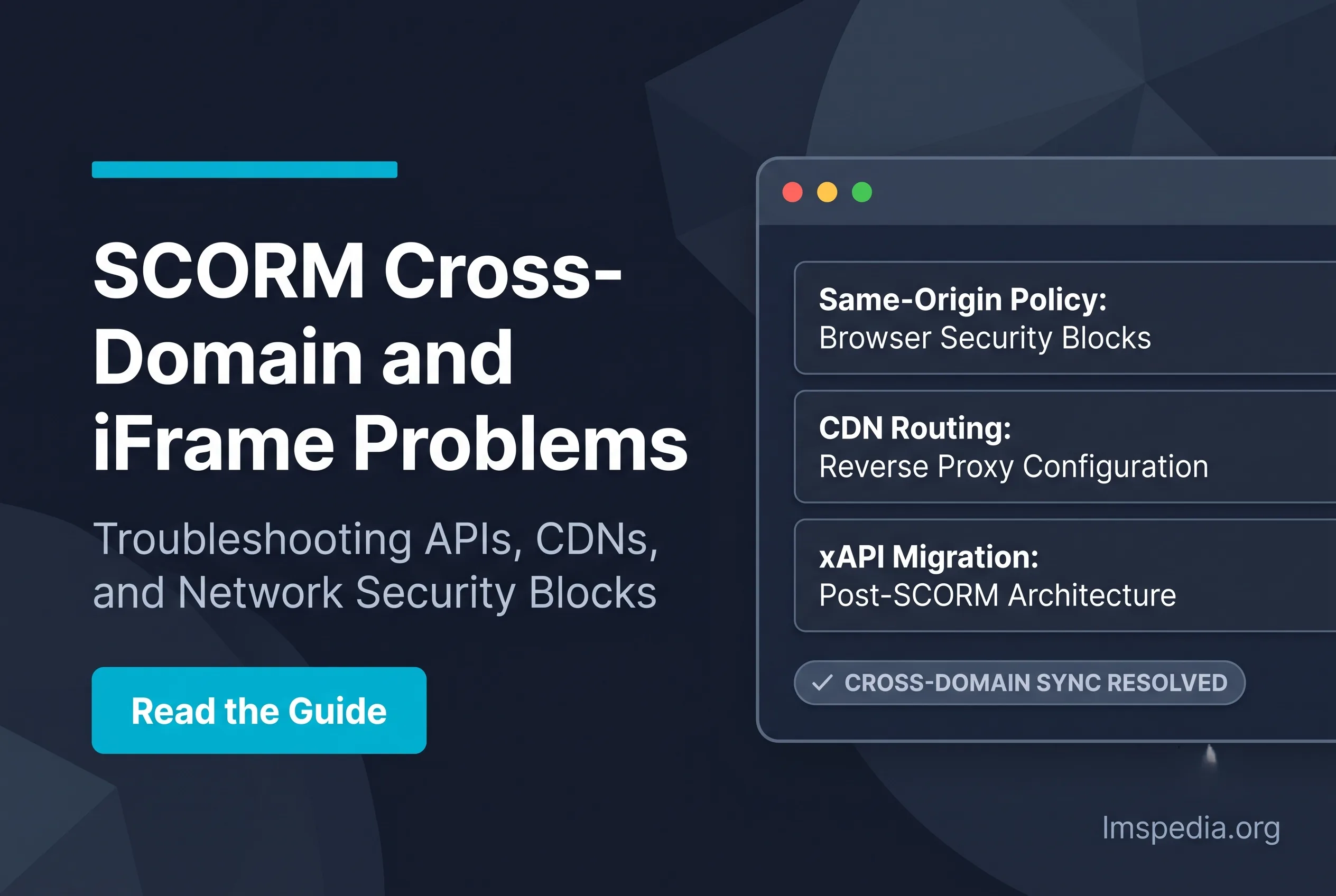SCORM Cross-Domain and iFrame Problems
