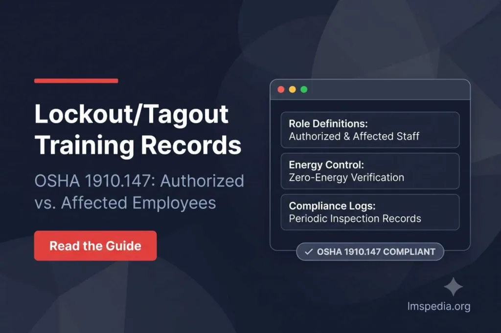 LockoutTagout Training Records Authorised vs Affected Employees