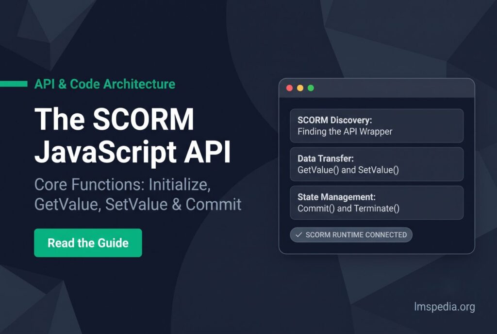 The SCORM JavaScript API Explained: Initialize, GetValue, SetValue, Commit, Terminate
