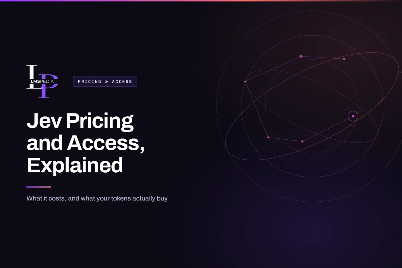 Jev pricing breakdown showing $0.042 per million input token cost and TypeSafe console access